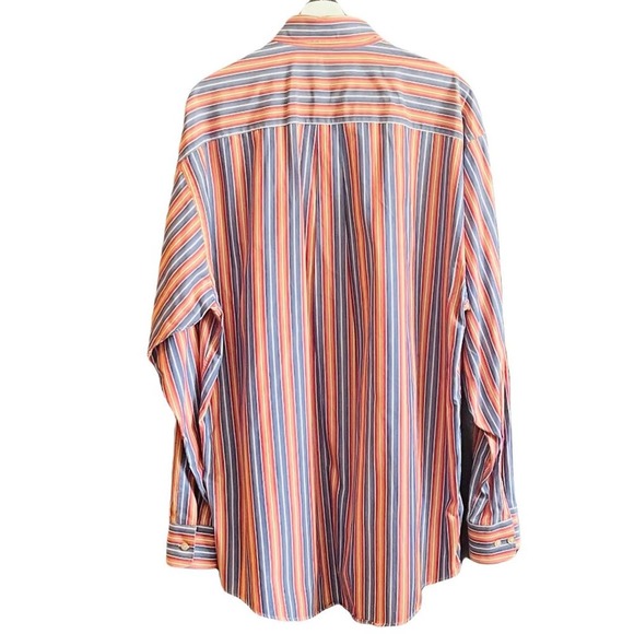Burberry Men's Multicolor Vertical Stripe Casual Button-Down Shirt Size XL - Picture 2 of 15